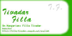 tivadar filla business card